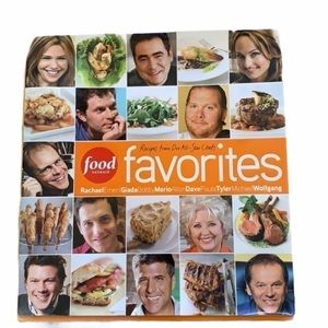 Food Network Favorites Recipe Book with oil stain shown